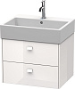 Картинка анонса товара «тумба под раковину duravit brioso br415302222 подвесная 58 см белый глянцевый»
