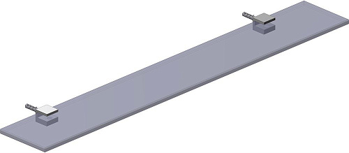 Полка STWORKI Glass Shelf 60 полкодержатели хром 440735 Полка STWORKI Glass Shelf 60 полкодержатели хром 440735