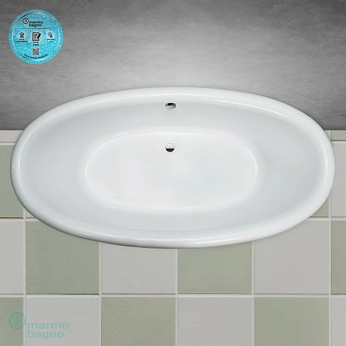 Ванна из искусственного камня Marmo Bagno Аззуро 180х90 MB-A180-90 Ванна из искусственного камня Marmo Bagno Аззуро 180х90 MB-A180-90