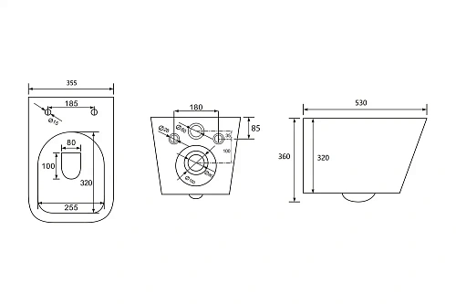 Унитаз подвесной ABBER Rechteck AC1201MBE светло-бежевый матовый, безободковый Унитаз подвесной ABBER Rechteck AC1201MBE светло-бежевый матовый, безободковый