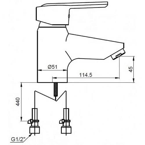 Смеситель для раковины Kaiser Orbit 20011 Смеситель для раковины Kaiser Orbit 20011