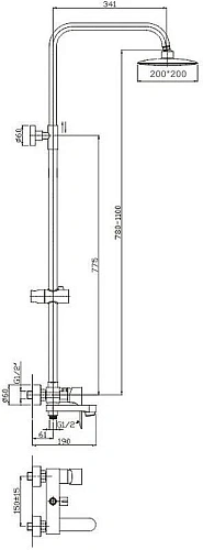 Душевая система Haiba HB2401 Душевая система Haiba HB2401
