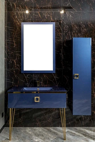 Шкаф-пенал Boheme Lucido Насыщенный Синий 772-BL Шкаф-пенал Boheme Lucido Насыщенный Синий 772-BL