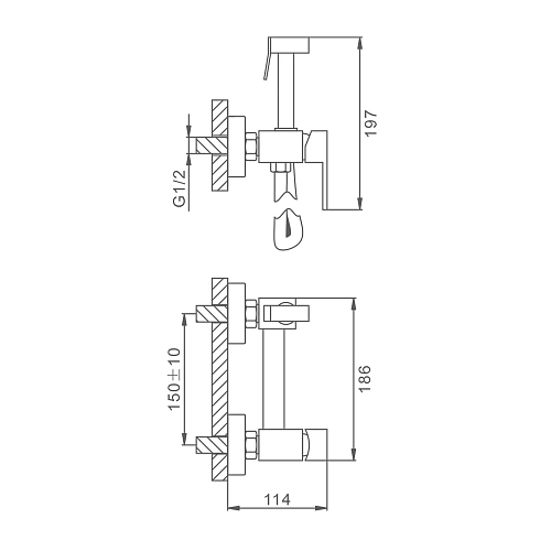 Гигиенический душ Splenka S98.51, хром Гигиенический душ Splenka S98.51, хром