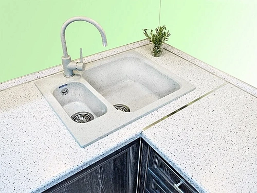 Кухонная мойка GranFest Standart S-615 K бел белый Кухонная мойка GranFest Standart S-615 K бел белый