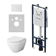 Комплект инсталляции AM.PM Spirit V2.0 IS100101.701700 с унитазом FlashСlean с сиденьем микролифт и клавишей черный Комплект инсталляции AM.PM Spirit V2.0 IS100101.701700 с унитазом FlashСlean с сиденьем микролифт и клавишей черный