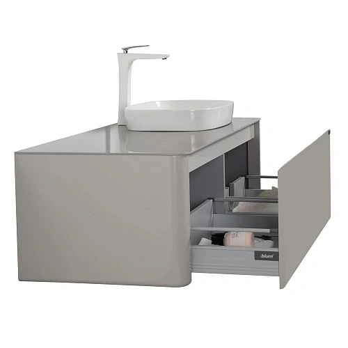 Тумба с раковиной Black&White U915.1200R Blum металлический ящик, керамогранит / раковина (1200x545x 9151200R Тумба с раковиной Black&White U915.1200R Blum металлический ящик, керамогранит / раковина (1200x545x 9151200R