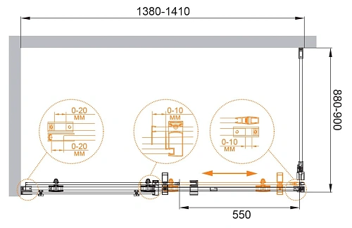 Душевой уголок CEZARES STYLUS-O-M-AH-1-140/90-C-Cr 140x90см стекло прозрачное, профиль хром Душевой уголок CEZARES STYLUS-O-M-AH-1-140/90-C-Cr 140x90см стекло прозрачное, профиль хром