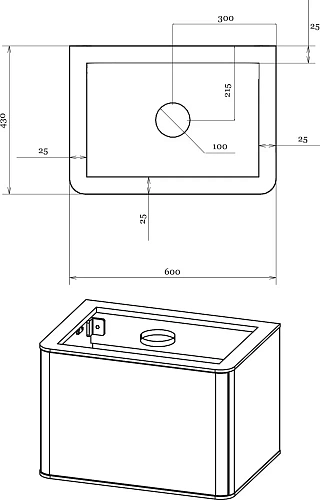 Тумба с раковиной STWORKI Ноттвиль 60 дуб верона, без выреза под смеситель 444538 Тумба с раковиной STWORKI Ноттвиль 60 дуб верона, без выреза под смеситель 444538