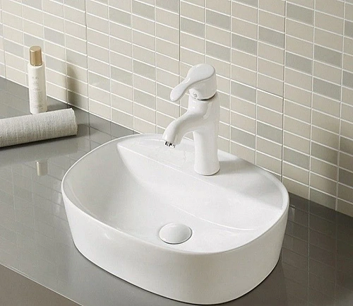 Раковина CeramaLux D1346 накладная, белый Раковина CeramaLux D1346 накладная, белый