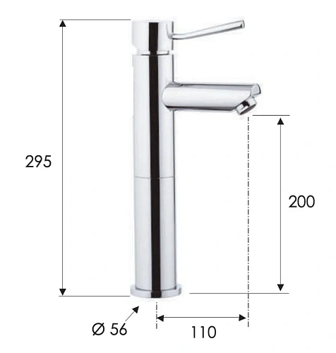 Смеситель для раковины Remer Minimal N11L Смеситель для раковины Remer Minimal N11L