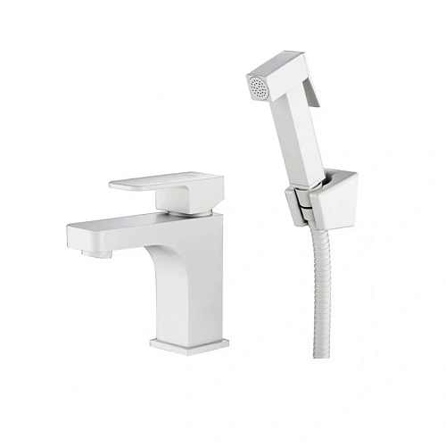 Смеситель для раковины Kaiser 34088-4 с Гигиенический душем белый Смеситель для раковины Kaiser 34088-4 с Гигиенический душем белый
