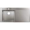 Картинка анонса товара «кухонная мойка hansgrohe s71 s718-f450 450 с крылом 43332800, нержавеющая сталь встраиваемая»