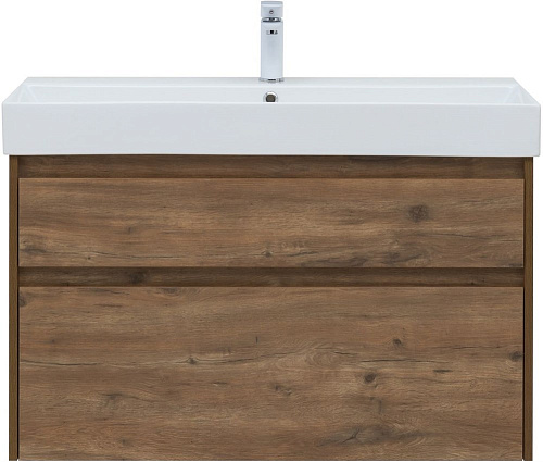 Тумба под раковину Aquanet Nova Lite 100 (SLIM SYNERGY) дуб рустикальный, 2 ящика 00249957 Тумба под раковину Aquanet Nova Lite 100 (SLIM SYNERGY) дуб рустикальный, 2 ящика 00249957