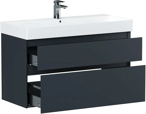 Тумба под раковину Allen Brau Infinity 100 1.210027.AM антрацит матовый Тумба под раковину Allen Brau Infinity 100 1.210027.AM антрацит матовый
