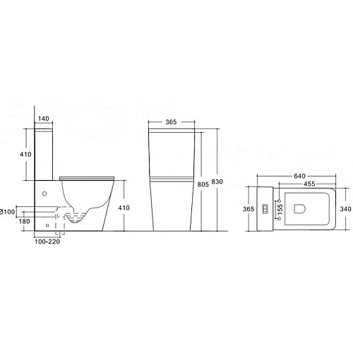 Унитаз напольный Esbano DUERO (ESUNDUERMB) Matt Black 635x360x825 с крышкой микролифт Унитаз напольный Esbano DUERO (ESUNDUERMB) Matt Black 635x360x825 с крышкой микролифт