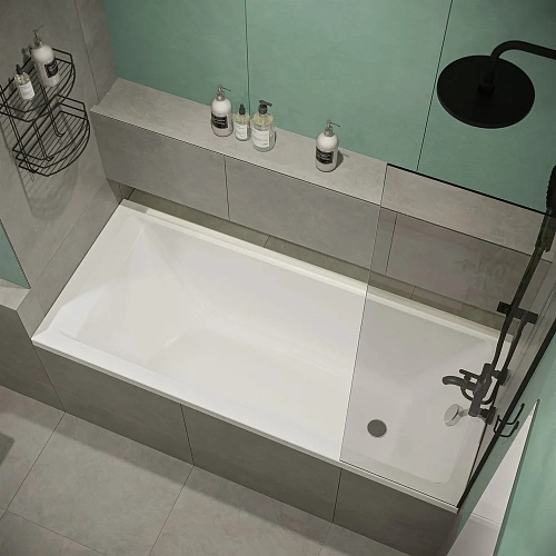 Шторка на ванну DIWO Ростов 4GW015 неподвижная, 40x150, черная матовая 556119 Шторка на ванну DIWO Ростов 4GW015 неподвижная, 40x150, черная матовая 556119