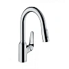 Смеситель для кухни Hansgrohe 180, с вытяжным душем, 2jet 71801000, хром Смеситель для кухни Hansgrohe 180, с вытяжным душем, 2jet 71801000, хром