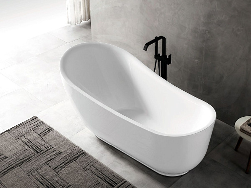 Ванна отдельностоящая ABBER AB9288 180x89 универсальная, белая акриловая Ванна отдельностоящая ABBER AB9288 180x89 универсальная, белая акриловая