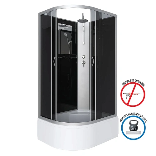 Душевая кабина Niagara Classic NG-2510-14RBKT (1200х800х2100) высокий поддон (40см) стекло тонированное 25101434RBKT Душевая кабина Niagara Classic NG-2510-14RBKT (1200х800х2100) высокий поддон (40см) стекло тонированное 25101434RBKT