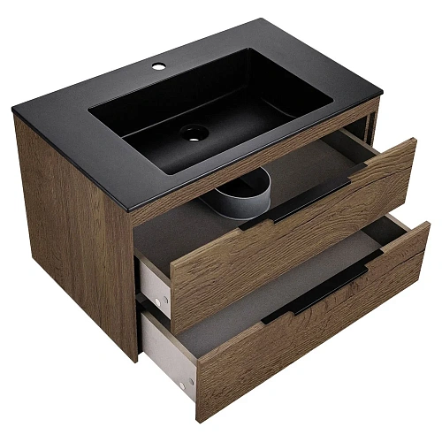 Тумба под раковину Vincea Chiara 2D 800 подвесная, 2 выкатных ящика soft-close, T.Oak VMC-2C2800TO Тумба под раковину Vincea Chiara 2D 800 подвесная, 2 выкатных ящика soft-close, T.Oak VMC-2C2800TO