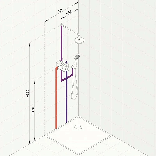 Душевая система Kludi ZENTA 388320545 хром Душевая система Kludi ZENTA 388320545 хром