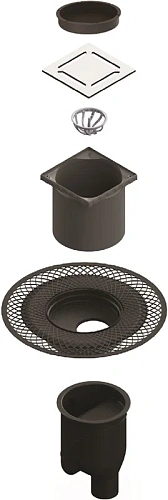 Душевой трап BERGES PLATZ Norma 100х100, хром глянец, S-сифон D50/105 H50 вертикальный 091058 Душевой трап BERGES PLATZ Norma 100х100, хром глянец, S-сифон D50/105 H50 вертикальный 091058