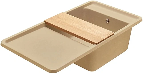 Кухонная мойка Aquaton Беллис 97 1A725132BS260 из литого мрамора, латте Кухонная мойка Aquaton Беллис 97 1A725132BS260 из литого мрамора, латте