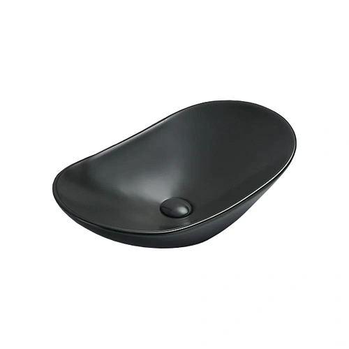 Раковина Vincea VBS-508MB, 615x360x155 керамическая, накладная, цвет черный матовый Раковина Vincea VBS-508MB, 615x360x155 керамическая, накладная, цвет черный матовый