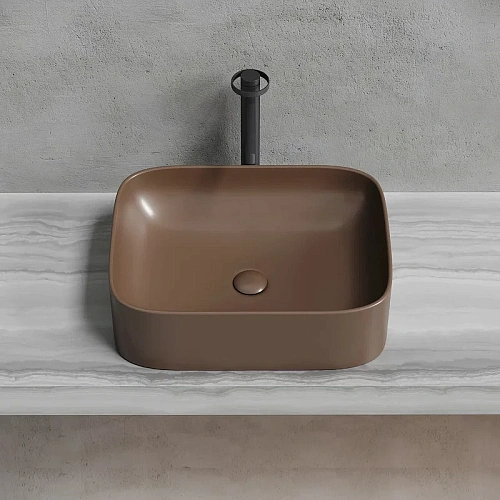 Раковина Ceramica Nova ELEMENT CN6052MDB Темно-Коричневый матовый накладная Раковина Ceramica Nova ELEMENT CN6052MDB Темно-Коричневый матовый накладная