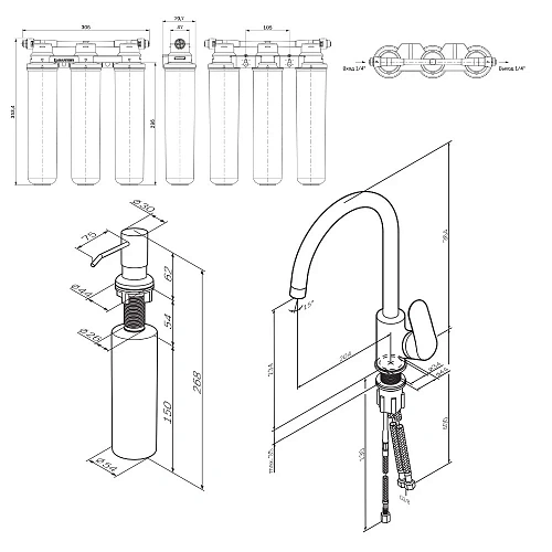 Смеситель для кухни AM.PM Like F8007T00 Смеситель для кухни AM.PM Like F8007T00