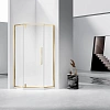 Душевой уголок Vincea Slim-N VSP-4SN100CLG, 1000x1000, брашированное золото, стекло прозрачное