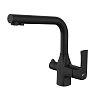 Смеситель для кухни Lemark Ursus LM7258BL с подключением к фильтру, черный матовый