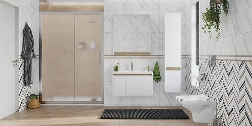 Душевая дверь STWORKI Стокгольм 150 см профиль хром матовый, стекло матовое 467436 Душевая дверь STWORKI Стокгольм 150 см профиль хром матовый, стекло матовое 467436