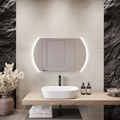 Зеркало DIWO Новгород 100 с подсветкой сенсорной, светодиодной, овальное, в современном стиле 543685 Зеркало DIWO Новгород 100 с подсветкой сенсорной, светодиодной, овальное, в современном стиле 543685