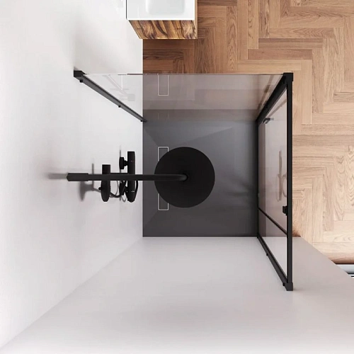 Душевой уголок AM.PM Gem W90G-404-9090-BT 90x90 черный матовый, стекло прозрачное Душевой уголок AM.PM Gem W90G-404-9090-BT 90x90 черный матовый, стекло прозрачное