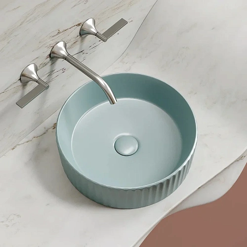Раковина Ceramica Nova ELEMENT CN6057MLG Зеленый матовый накладная Раковина Ceramica Nova ELEMENT CN6057MLG Зеленый матовый накладная