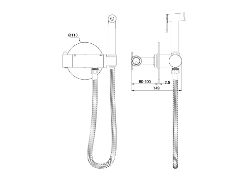 Гигиенический душ Wonzon & Woghand с термостатом, темный графит (WW-88819902-BGM) Гигиенический душ Wonzon & Woghand с термостатом, темный графит (WW-88819902-BGM)