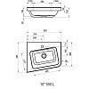 Раковина Ravak 10° 55x48,5 (левый) XJIL1155000 Раковина Ravak 10° 55x48,5 (левый) XJIL1155000
