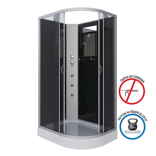 Душевая кабина Niagara Classic NG-3512-14LBKG (1200х800х2000) низкий поддон (13см) стекло тонированное 35121433LBKG Душевая кабина Niagara Classic NG-3512-14LBKG (1200х800х2000) низкий поддон (13см) стекло тонированное 35121433LBKG