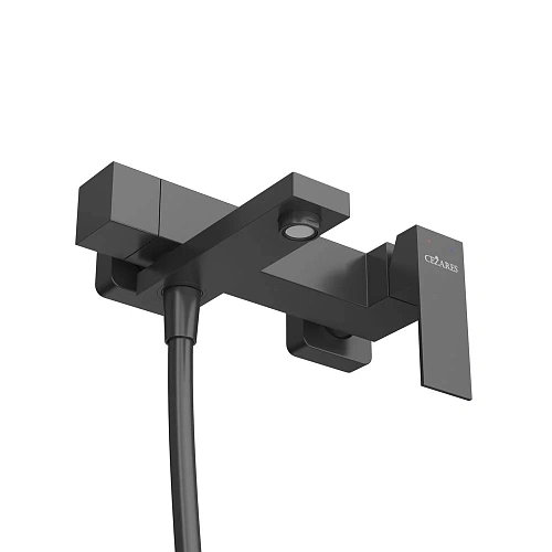 Смеситель для ванны CEZARES SLIDER-VD-NOP с ручным душем, шлангом и держателем, черный матовый Смеситель для ванны CEZARES SLIDER-VD-NOP с ручным душем, шлангом и держателем, черный матовый