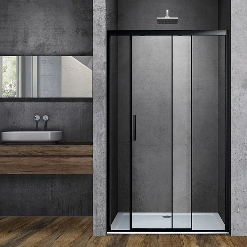 Душевая дверь Vincea Soft VDS-3SO140CLB, 1400, черный, стекло прозрачное Душевая дверь Vincea Soft VDS-3SO140CLB, 1400, черный, стекло прозрачное