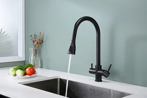 Смеситель для кухни Paulmark LANGE черный La214212-BLM Смеситель для кухни Paulmark LANGE черный La214212-BLM