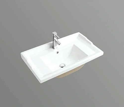 Раковина CeramaLux NYJ840-80 врезная, белый Раковина CeramaLux NYJ840-80 врезная, белый