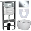 Комплект унитаза Ceramica Nova Сет 4 в 1 инсталляция с кнопкой и шумоизоляцией CN3001_1001CH_1000 Комплект унитаза Ceramica Nova Сет 4 в 1 инсталляция с кнопкой и шумоизоляцией CN3001_1001CH_1000
