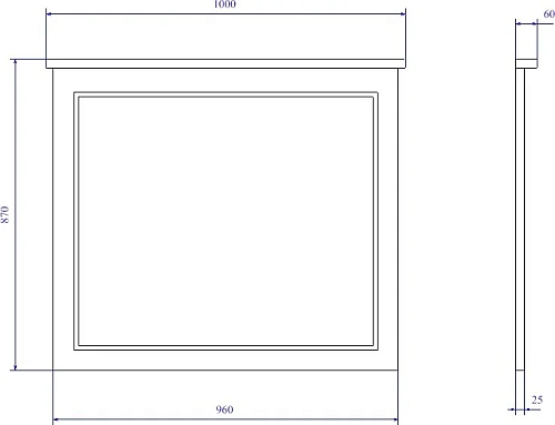 Зеркало STWORKI Хельсингборг 100 белое 481829 Зеркало STWORKI Хельсингборг 100 белое 481829