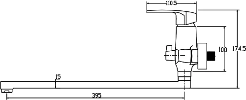 Смеситель для ванны Kaiser Guss 68055 Смеситель для ванны Kaiser Guss 68055