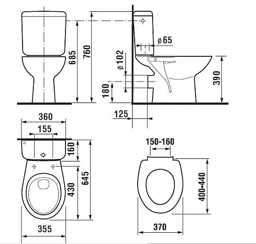 Чаша напольного унитаза Jika Zeta 8.2439.6.000.000.1 без сиденья Чаша напольного унитаза Jika Zeta 8.2439.6.000.000.1 без сиденья
