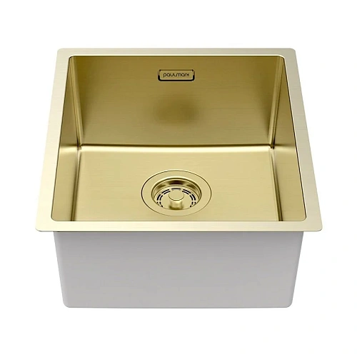 Кухонная мойка Paulmark YUNI 39 UN YU39-LG, светлое золото, 390х440мм Кухонная мойка Paulmark YUNI 39 UN YU39-LG, светлое золото, 390х440мм