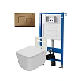 Комплект инсталляции Point Элемент PN45120 с клавишей смыва Афина, бронза брашированная, PN44041BB и унитазом Меркурий с сиденьем микролифт белый матовый PN41831WM Комплект инсталляции Point Элемент PN45120 с клавишей смыва Афина, бронза брашированная, PN44041BB и унитазом Меркурий с сиденьем микролифт белый матовый PN41831WM